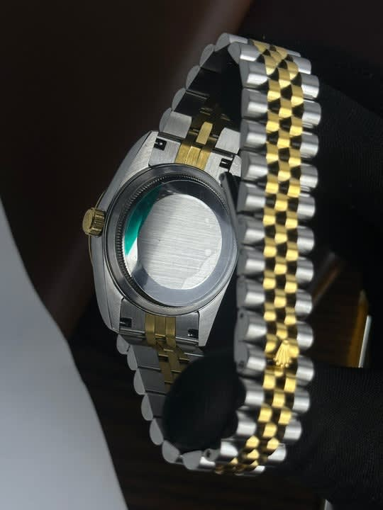 Rolex Two Tone DateJust Watch (Black)